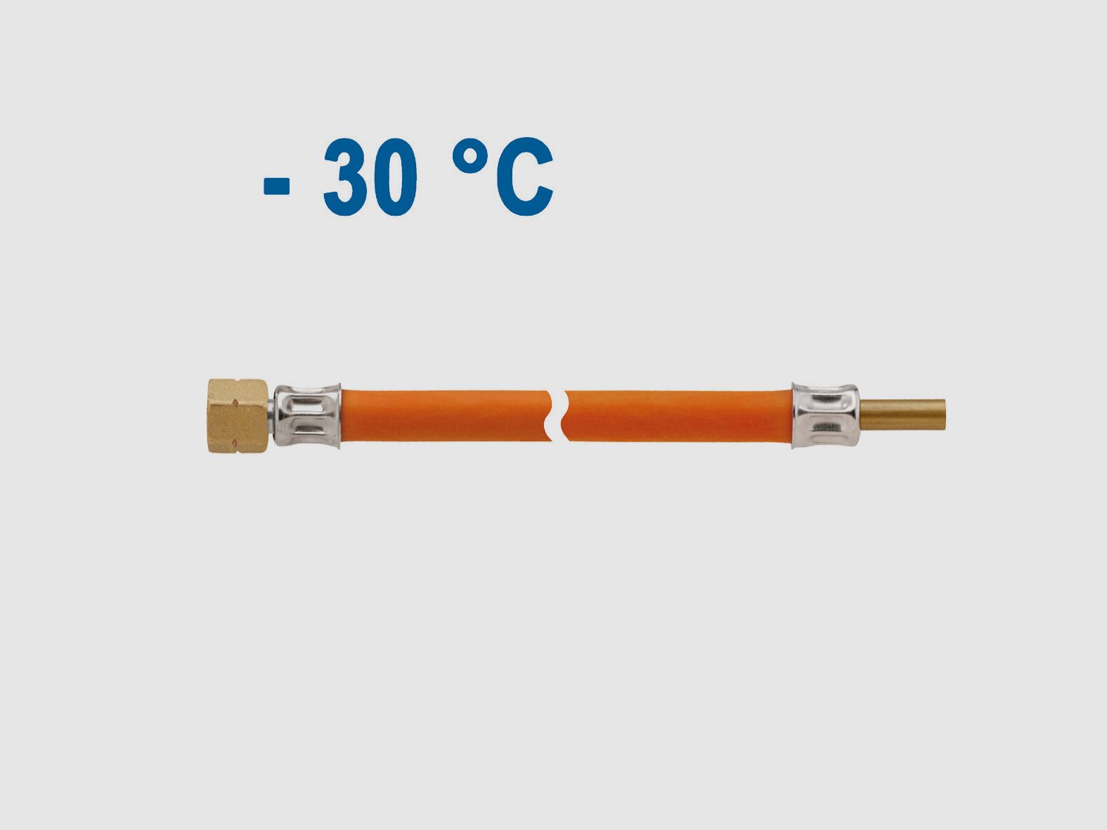 Mitteldruck-Schlauchleitung MS 10 bar, 400 mm, G 1/4 LH-ÜM x RST 8, Bild 2 von 9