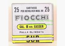 Fiocchi - Italian revolver cartridges 8 mm Gasser
