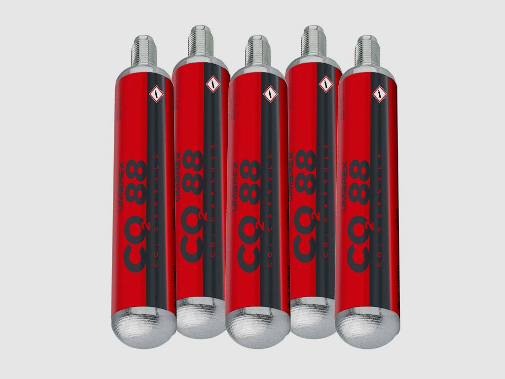 Umarex CO2 Kartusche, 88 g Kapsel, 5 StĂĽck