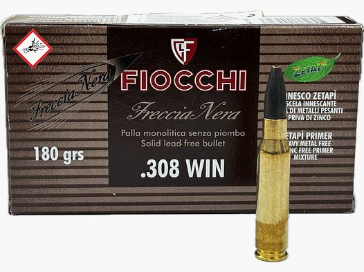 Fiocchi. Freccia Nera Jagdpatrone Kal. .308 Win 180grs