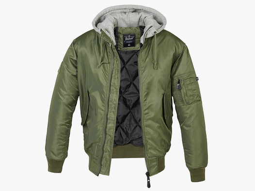 Brandit Brandit Jacke MA1 Sweat Hooded Jacket oliv grau