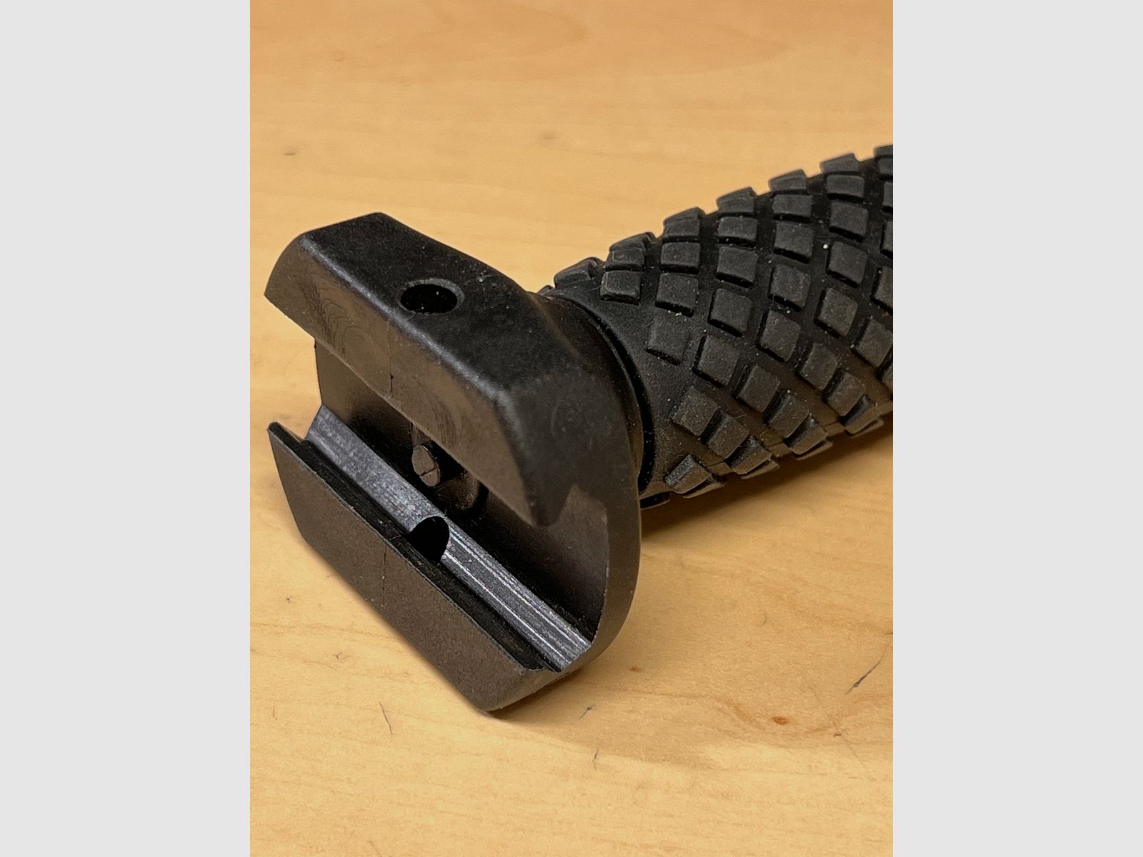 Gummiseerde voorgrip voor Airsoft, verticaal in zwart, korte versie