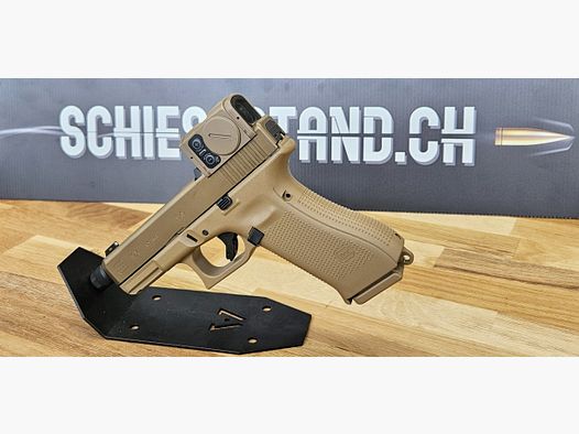 Glock – Pistole / 19X / M13.5×1 / Coyote / 9mm / Aimpoint ACRO P-2 / B&T Verschlussfräsung