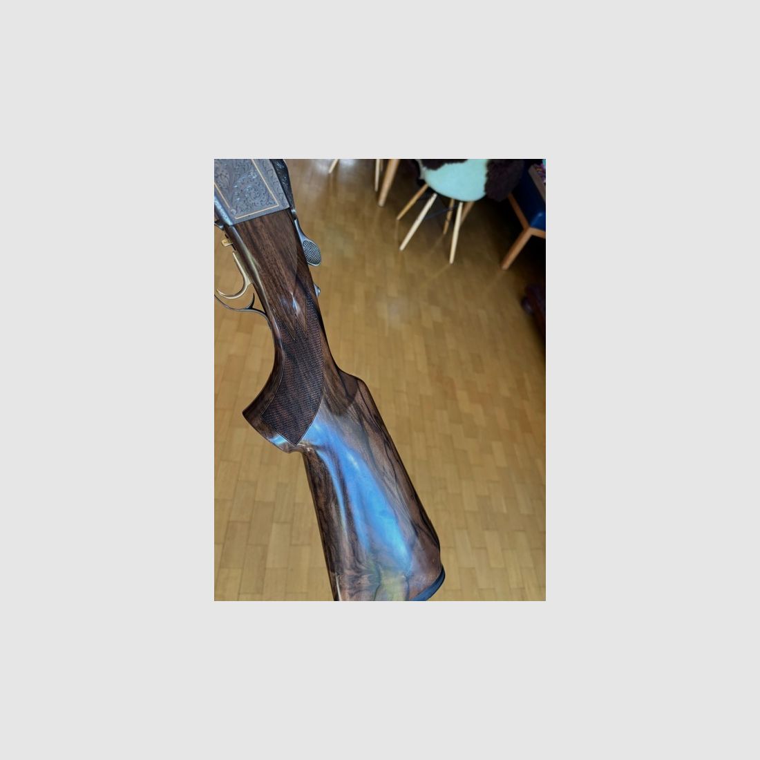 Krieghoff K80 Sporting Custom Shop ręcznie grawerowane, bez lasera, złote inkrustacje, stan idealny, kaliber 12/76