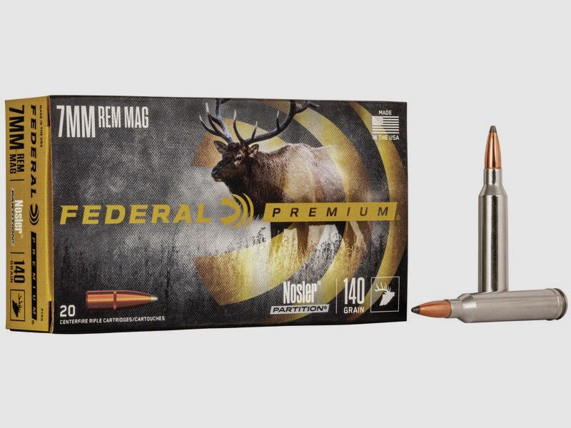 Federal Premium Nosler Partition 7mm Rem. Mag. 140GR 20 cartridges