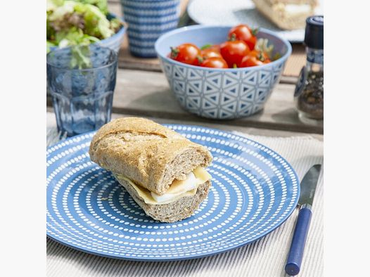 Dinnerware Set Mix & Match, 16-piece, blue/white
