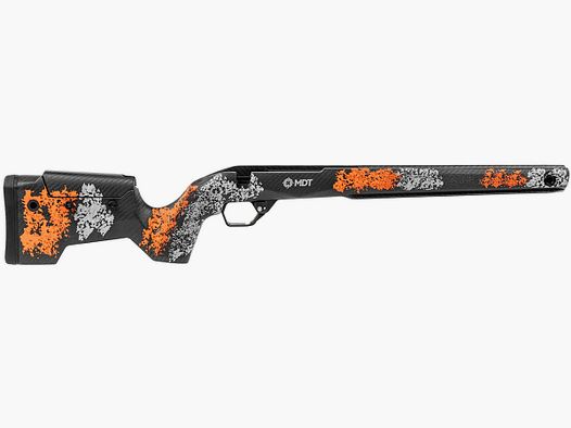 MDT Chassis – CRBN Stock – Tikka T3X – SA – RH – Fixed – ARCA – Hunter Orange and Grey