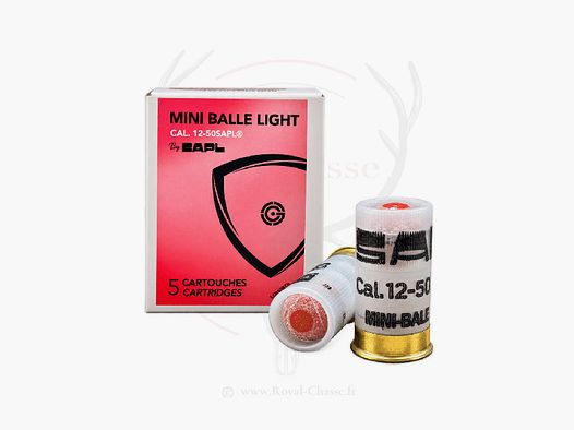 5 cartouches Mini Gomm-Cogne Balle Light Cal.12/50 SAPL
