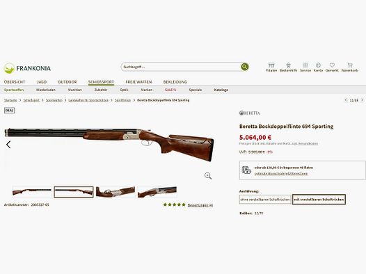 Beretta Bockdoppelflinte 694 Sporting AS