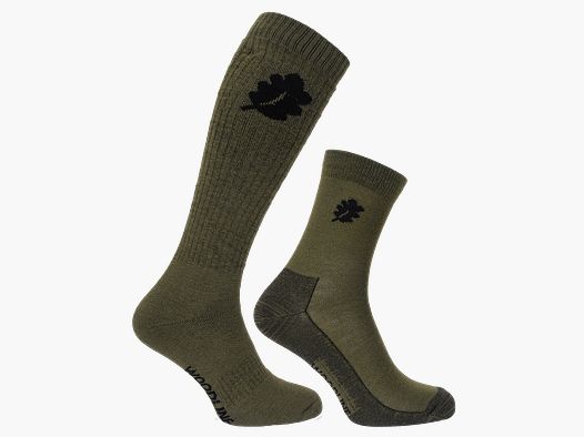 Woodline Socke + Linersocke aus Merinowolle Grün 40-45