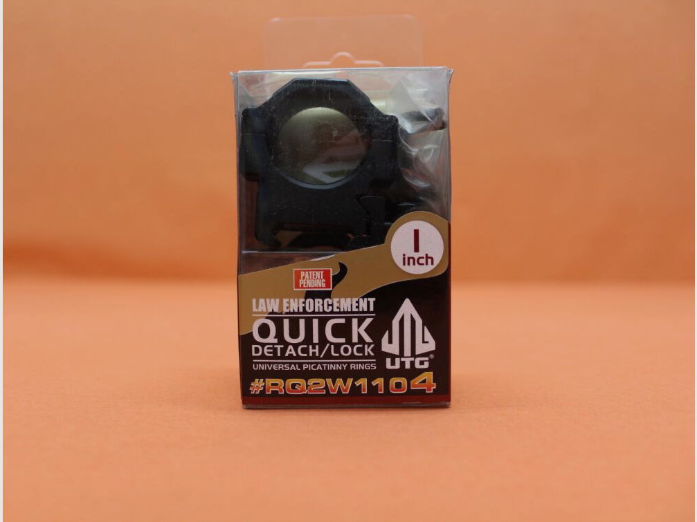 UTG - Leapers UTG QD Montageringen 1" Laag (RQ2W1104) Wetshandhaving Snelle Ontkoppeling/Vergrendeling voor Picatinnyprofiel BH=10mm
