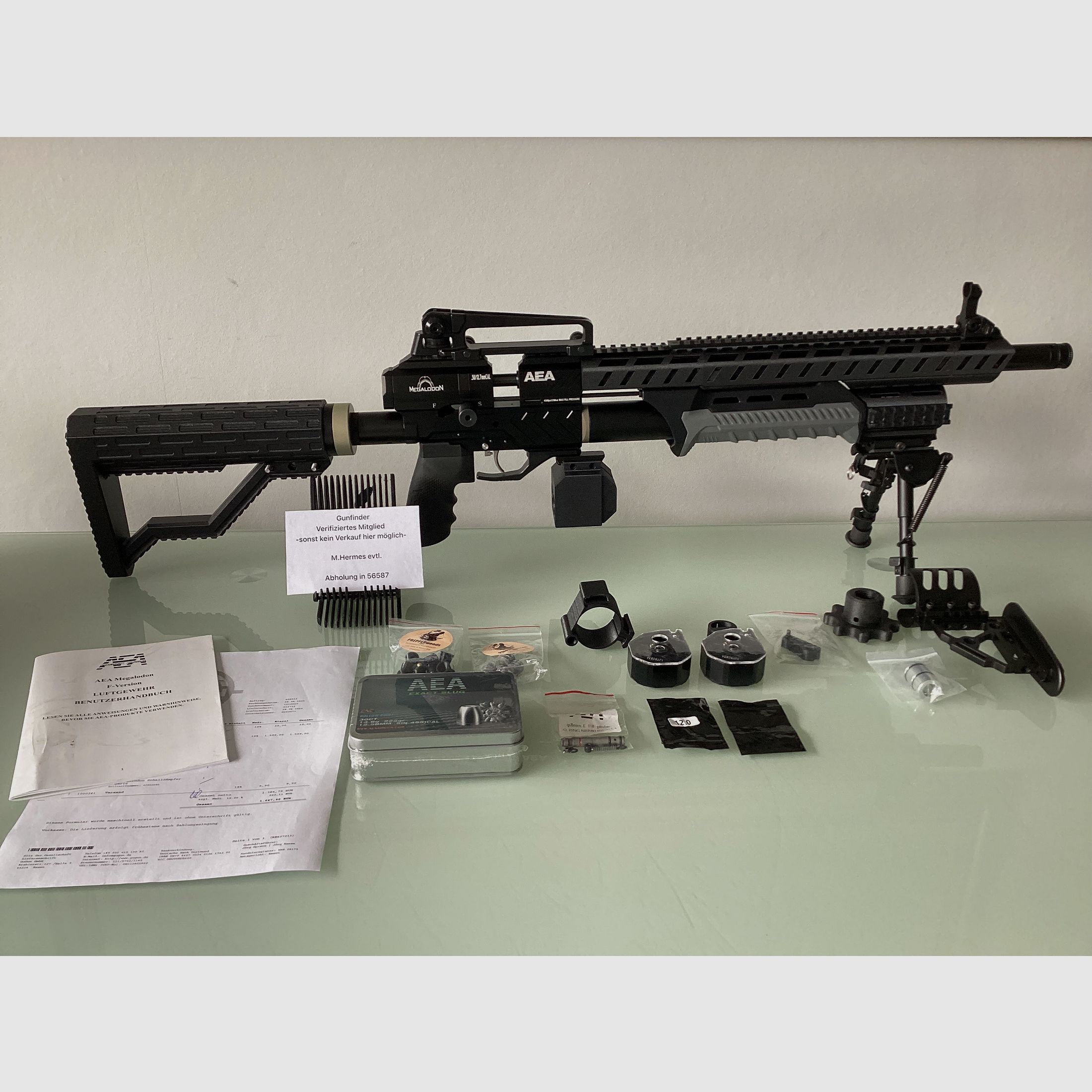 Neue direkt verfügbare AEA Megalodon mit sehr viel Zubehör und Kaufbeleg +Ovp