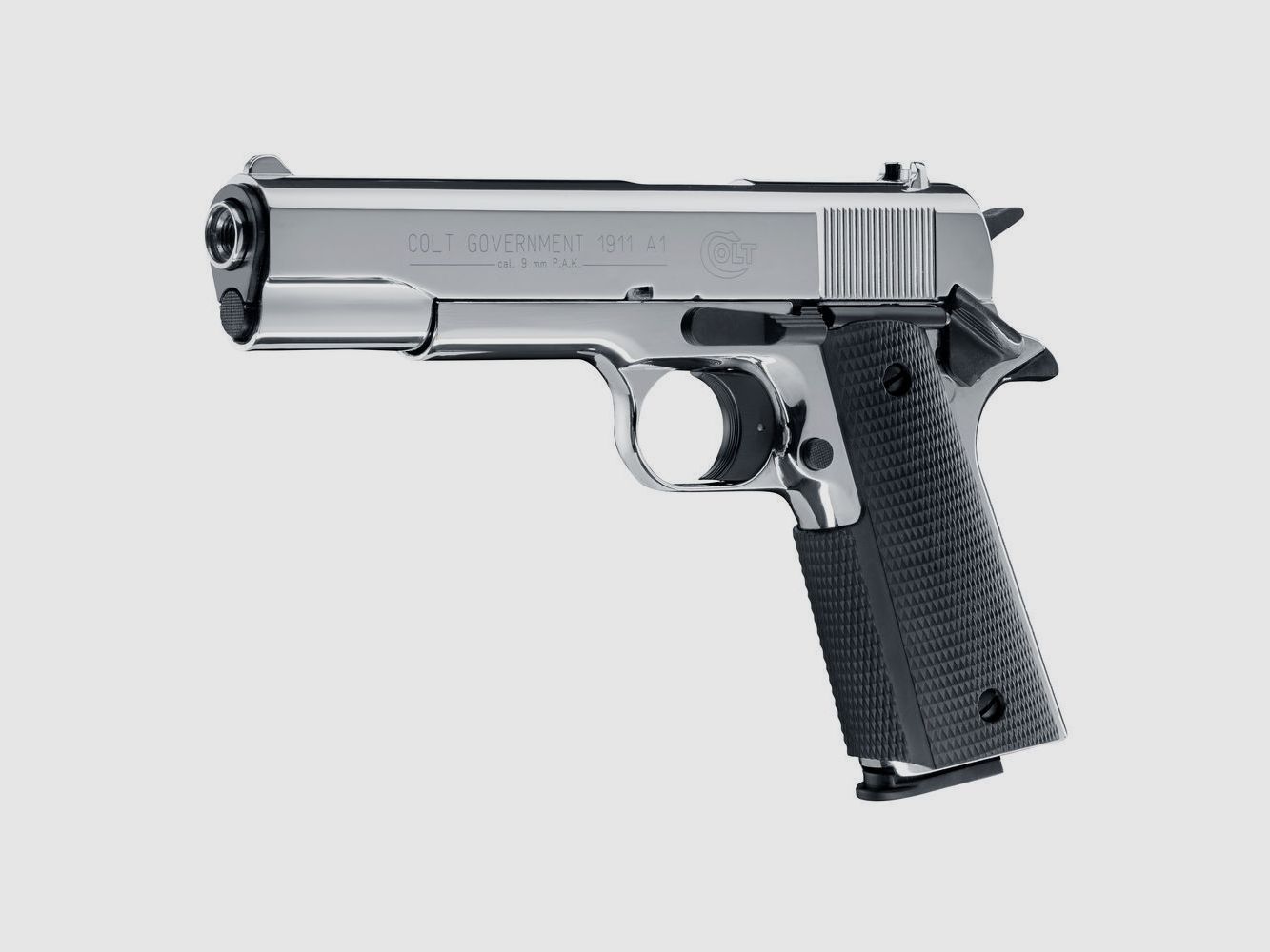 Colt Government 1911 Schreckschuss 9mm P.A.K. polished chrome + Platzpatronen