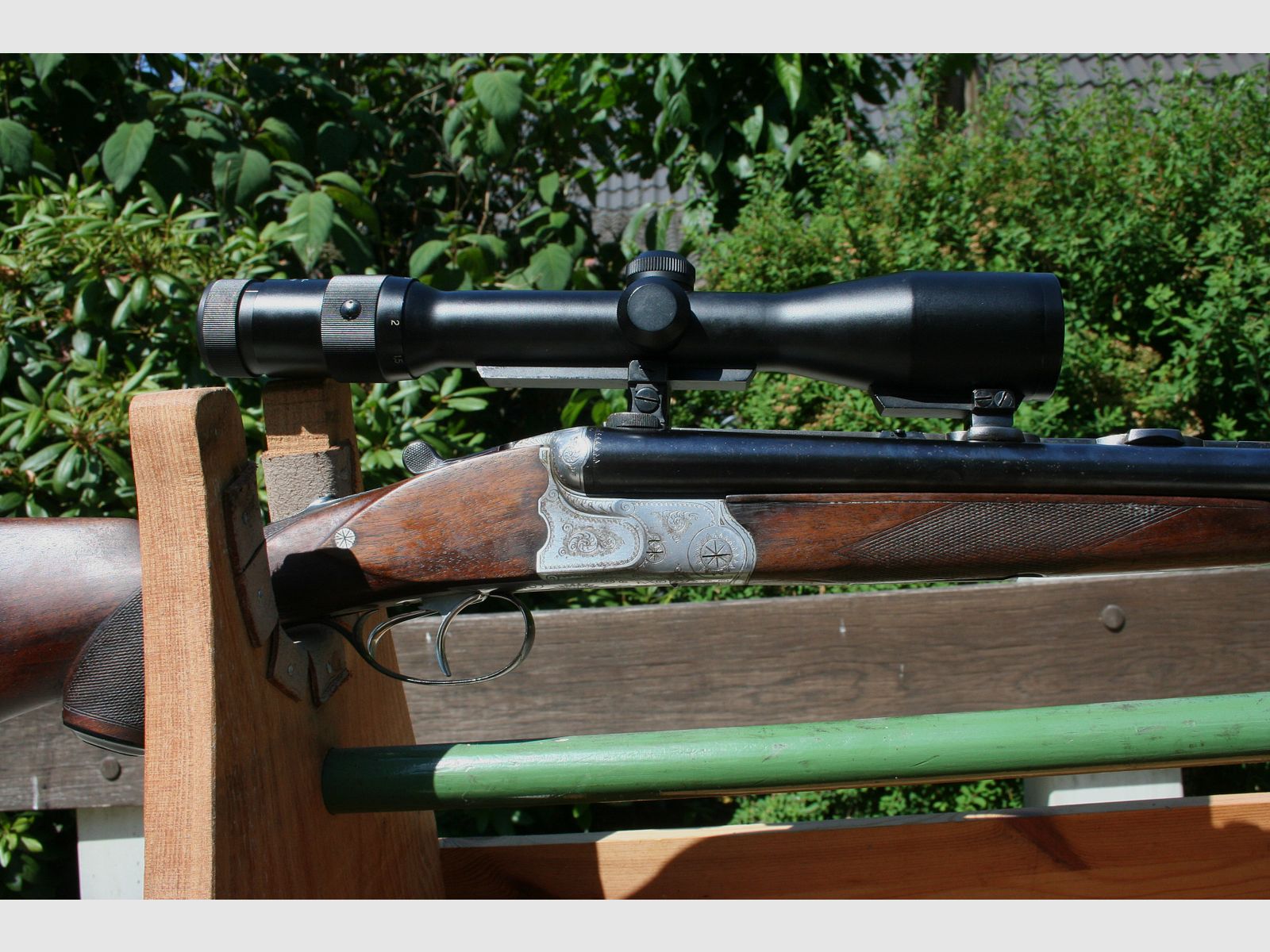 Krieghoff "Drilling" 7 x 65R, 16/70 Schrot mit Einstecklauf Krieghoff 22 Win.mag, Zielfernrohr Carl Zeiss 1,5 - 6 x 42