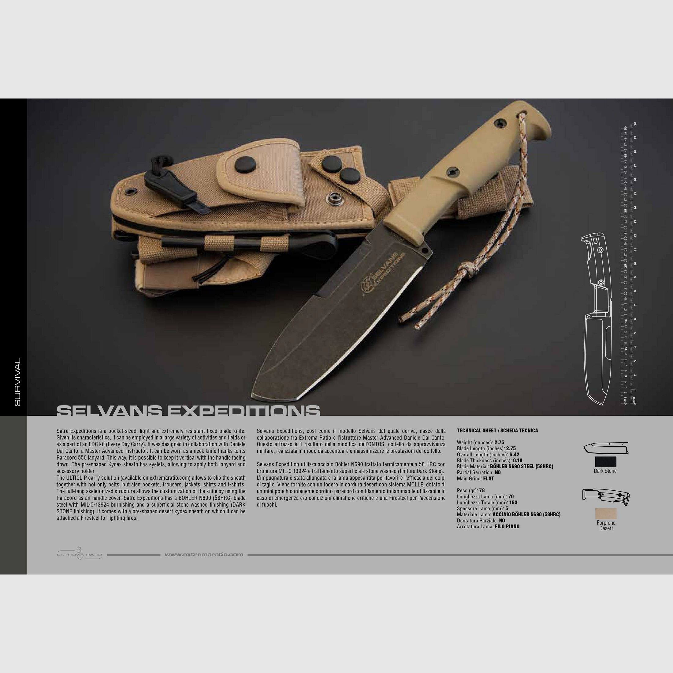 EXTREMA RATIO LAME FIXE – SURVIE, image 4 sur 10