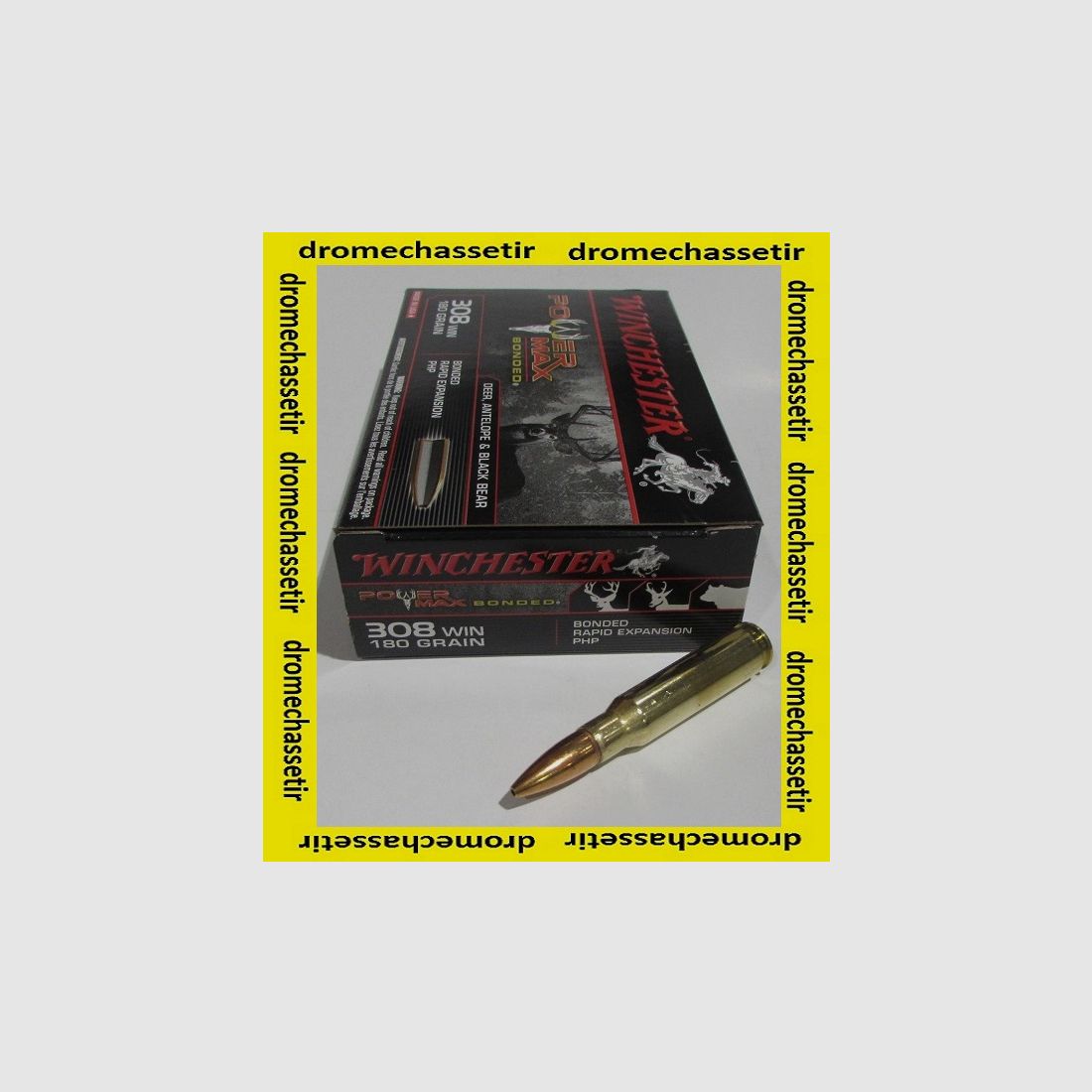 boite de 20 cartouches Winchester de cal 308 winchester, 180 grains, Power Max Bonded