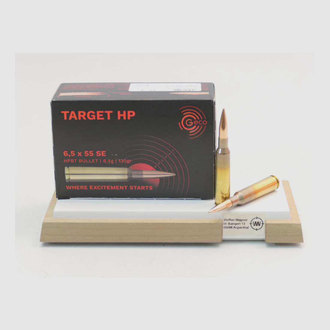 Geco Target HP 8,4g / 130grs, A50 6,5x55