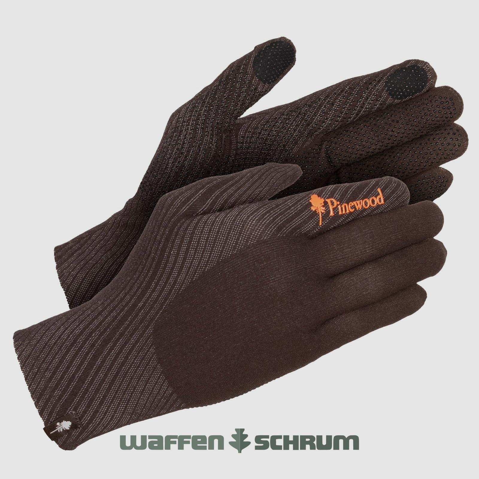 Guantes Pinewood Hunters Liner Verde Musgo/Marrón Oscuro