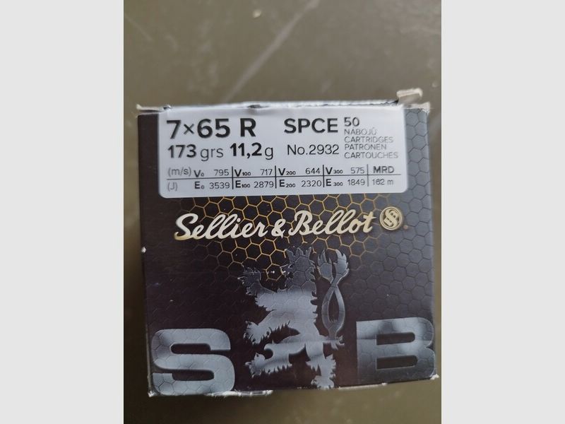 Sellier & Bellot 7x65 R Teilmantel CE 11,2g/173grs. 50 Schuss