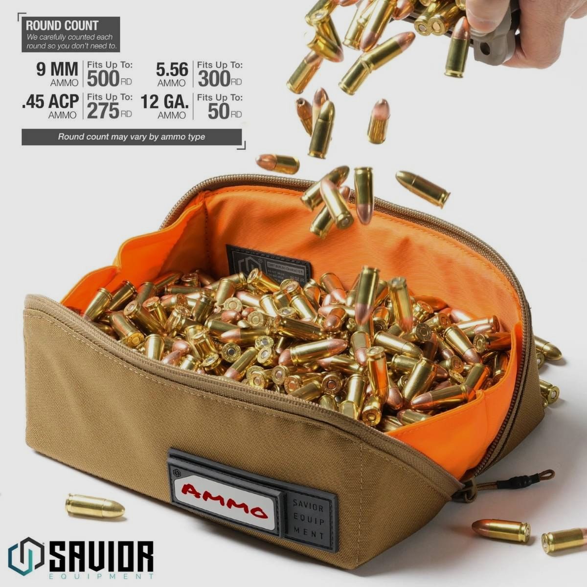 Savior – Universal Pouch – Utility Pouch – 2-pack – Dark FDE / Hi-Viz Orange – SP-SUP944-2P-TN-AN, image 2 of 6