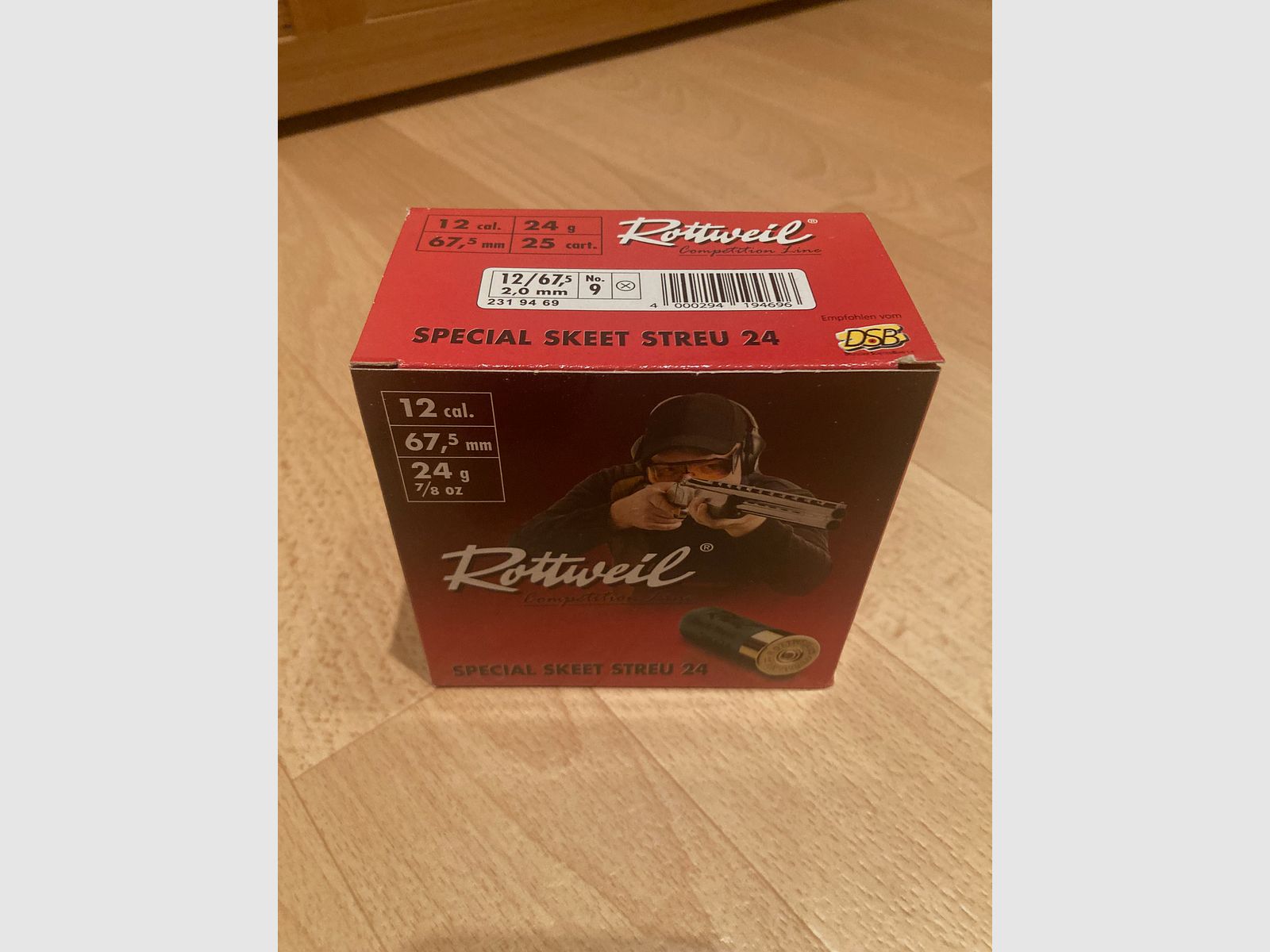 Rottweil Special Skeet Schrot 24, 12/67,5, Nr. 9, 2,0mm, 24g