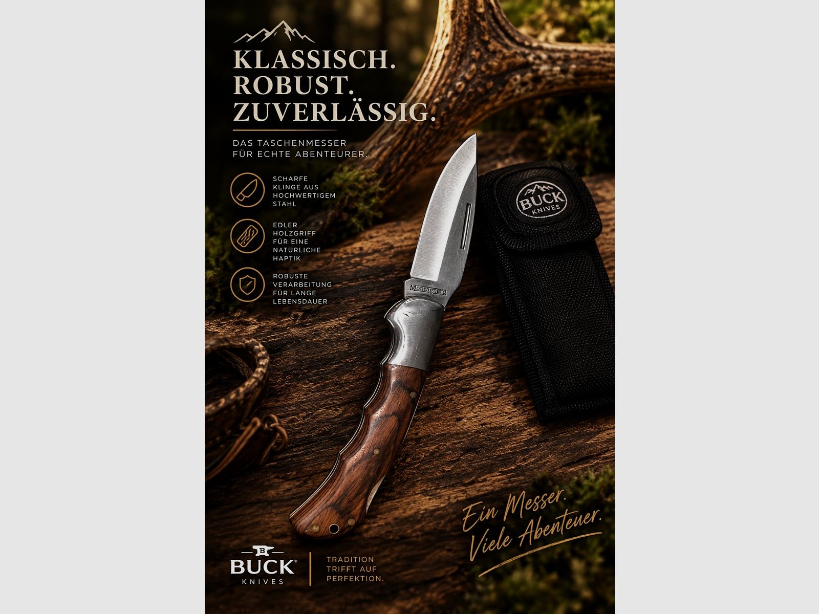 Buck Knive Montagnard couteau pliant