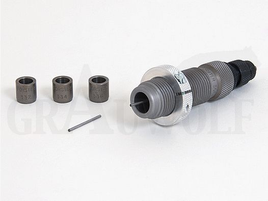 6 mm PPC Forster Matriz de calibración de cuello de cartucho con 3 insertos con diámetros .260", .258", .256"