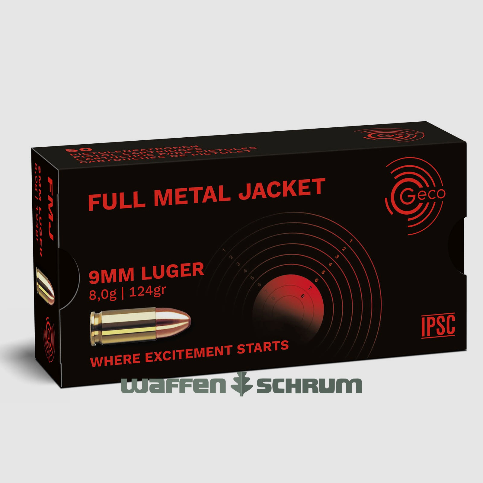 Geco 9mmLuger VMR 8,0g - 124gr Tombak