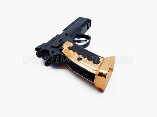 BLEIDRAGUN`s SHADOW 1 GOLD - CZ 75 SP-01 Shadow 9mm Luger Set mit Holster