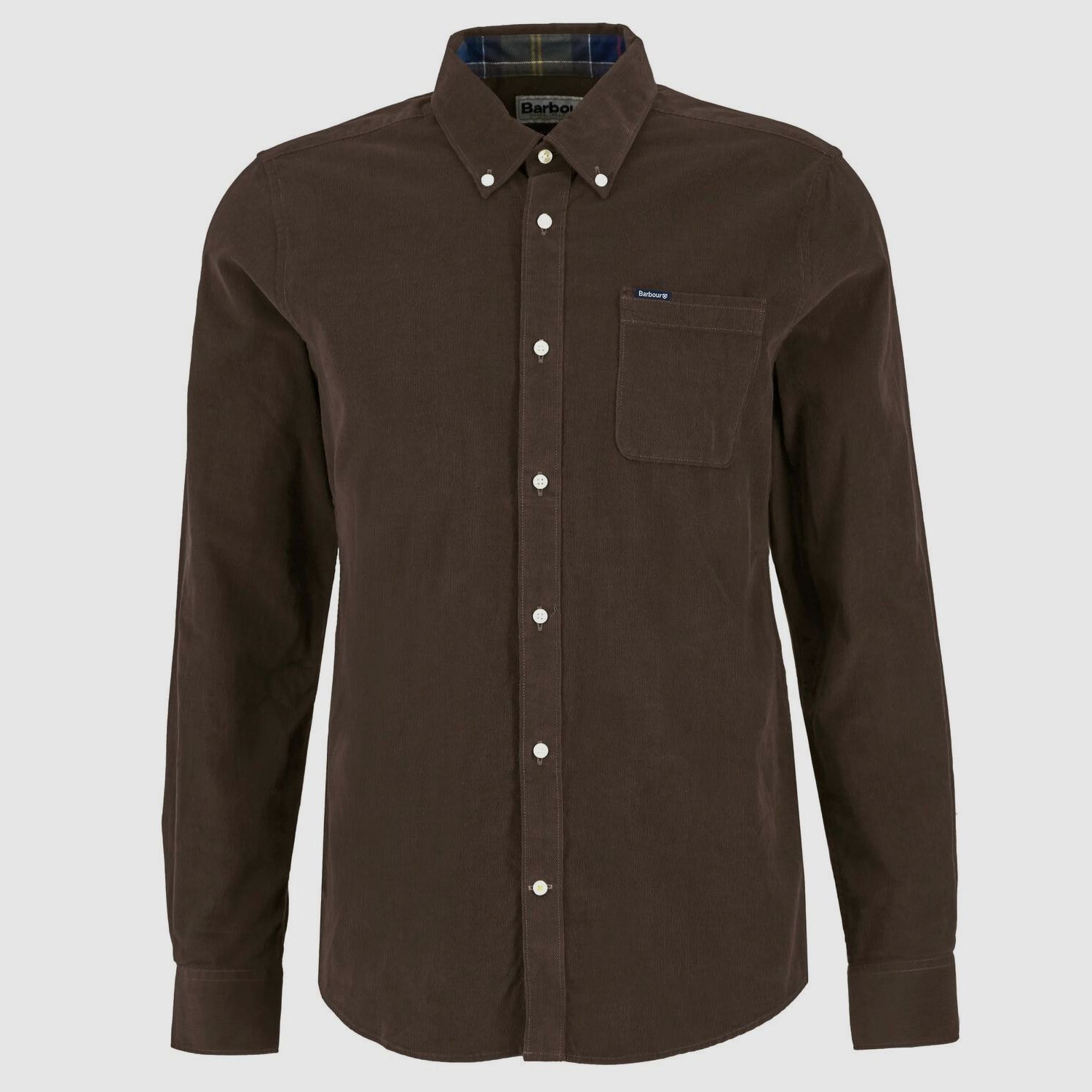 Barbour Ramsey Tailored Cord Shirt Men Brown L