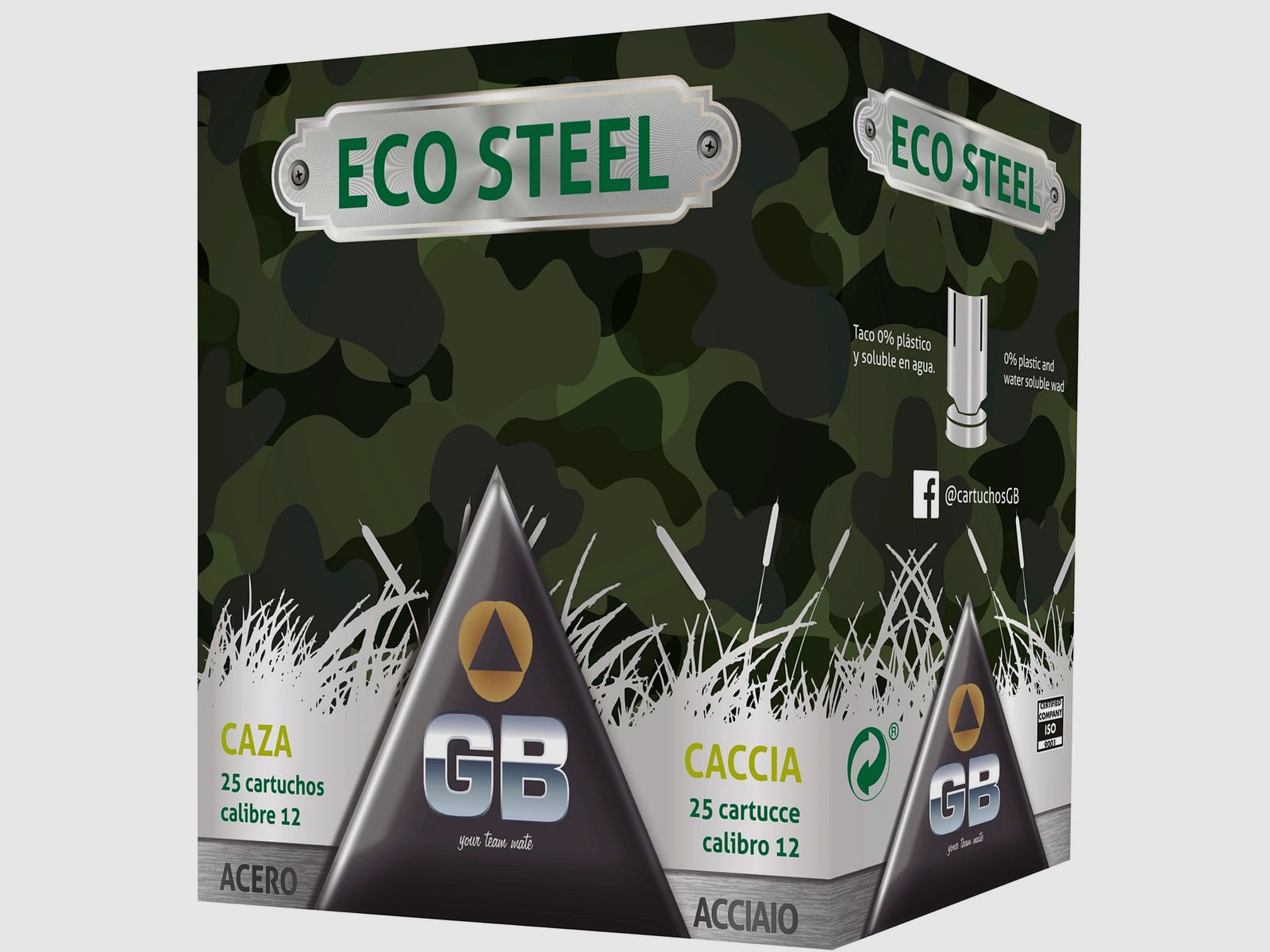 GB 12/70 ECO Acier 3,5mm 30g Munitions de plomb sans plomb 25 pièces.