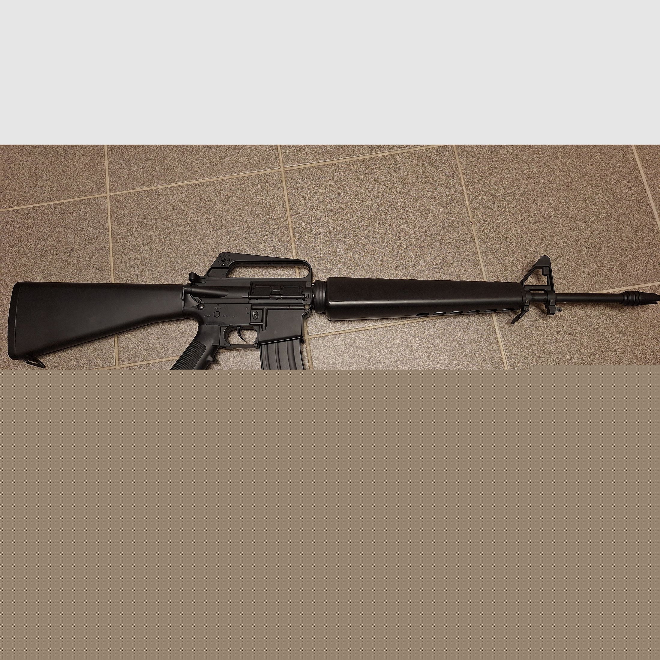 M16A1 VN Vietnam rifle, metal completo, CO2 calibre 4,5BB, 2x revista-NUEVO!