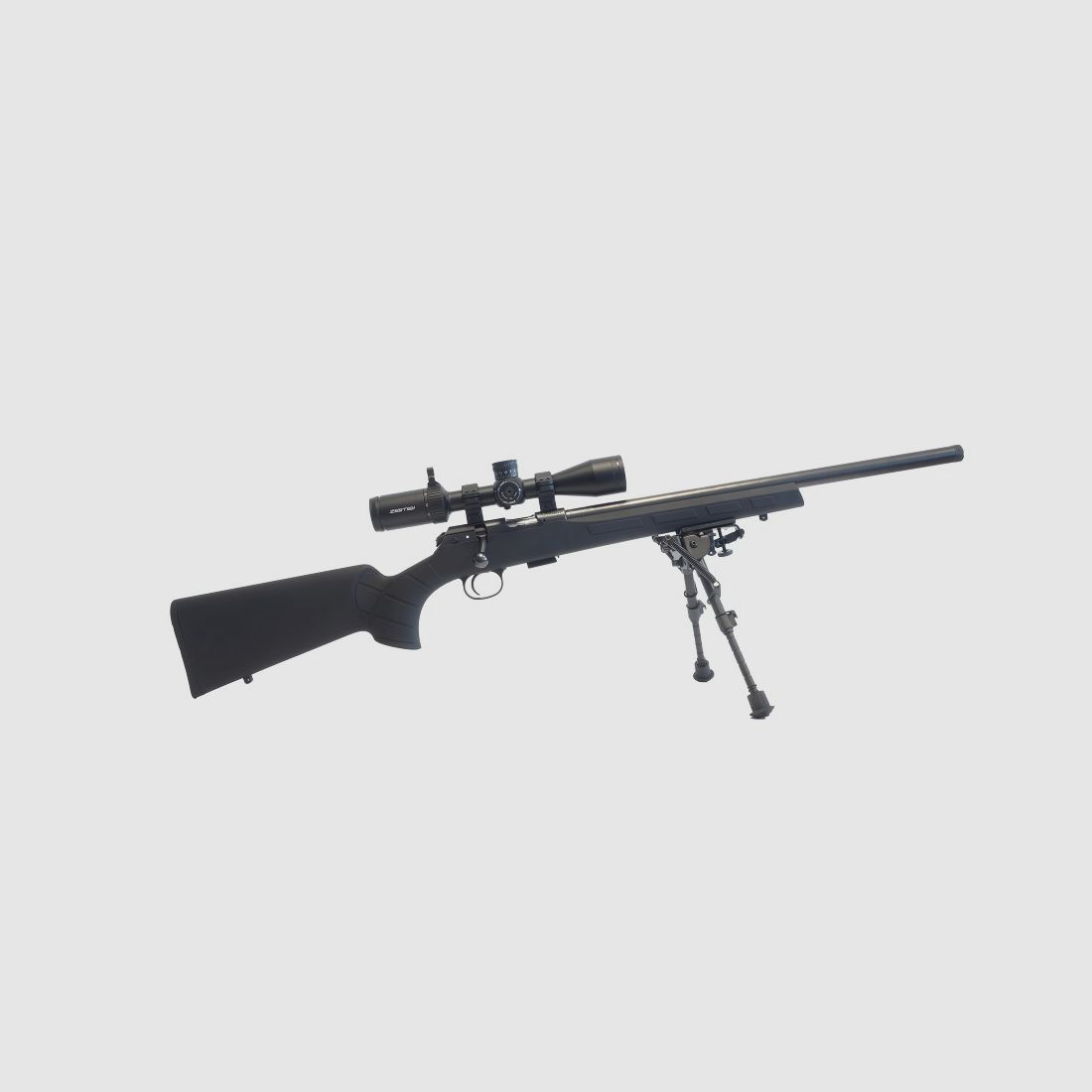 PACK CZ 457 VARMINT SYNTHETIQUE 22LR + ZWEIBEIN + ZIELFERNROHR + FUTTERAL + REINIGUNGSAUSRÜSTUNG, Bild 1 von 3