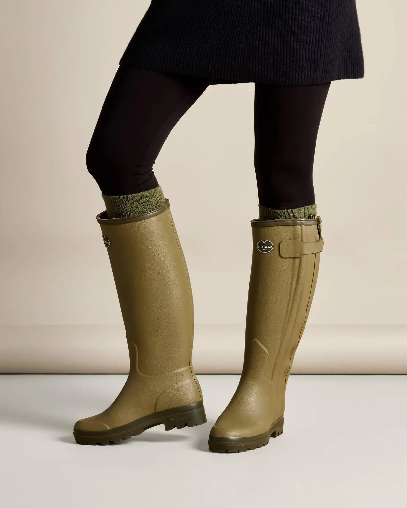 Botas de Caza Le Chameau Mujer Aisladas de Neopreno Verde Vierzon, imagen 12 de 14