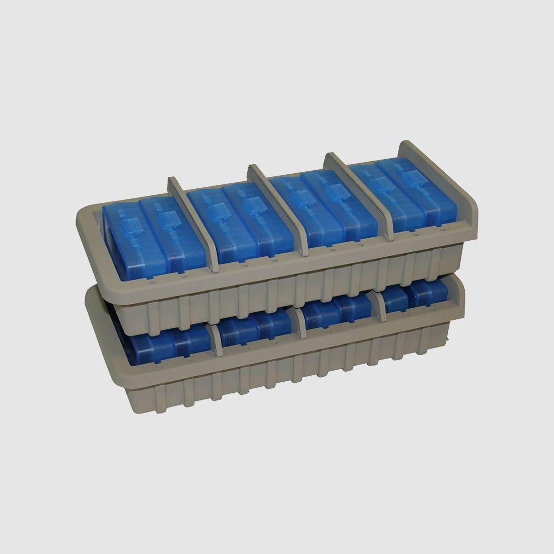 MTM Patronenboxenregal AR9M Ammo Rack blau klar/dark earth 9mm/.380 Auto