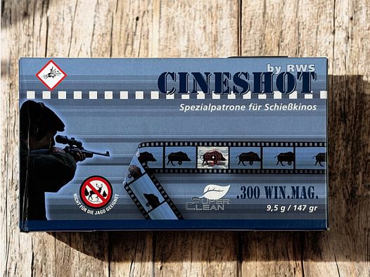 RWS shooting cinema cartridge Cineshot cal. .300 Win Mag 9.5g
