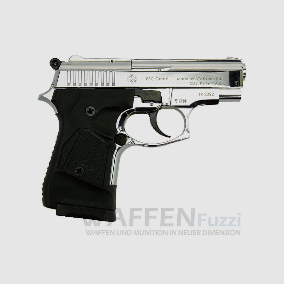 Zoraki 914-P schreckschusswapen 9mm, chroomafwerking