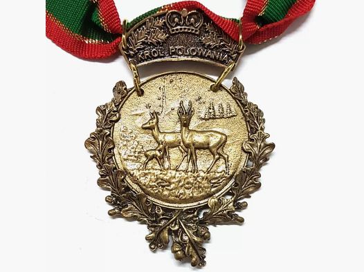 MEDAL MYŚLIWSKI KRÓL POLOWANIA Z WIZERUNKIEM SAREN I KOZŁA