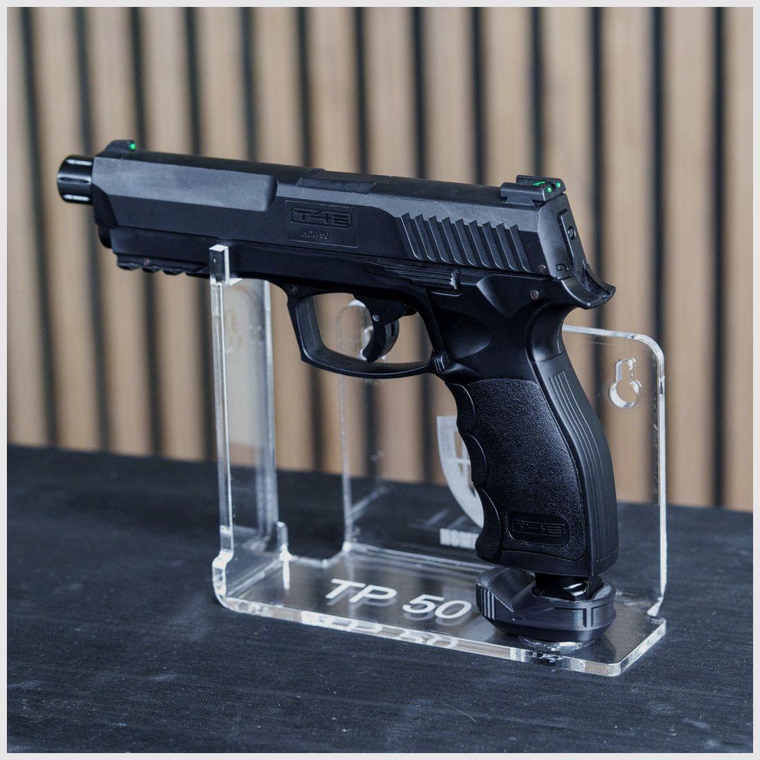 PLEXIGLAS® wall mount / table stand for HDR50 | HDP50 | stylish design with laser-engraved Homedefence logo