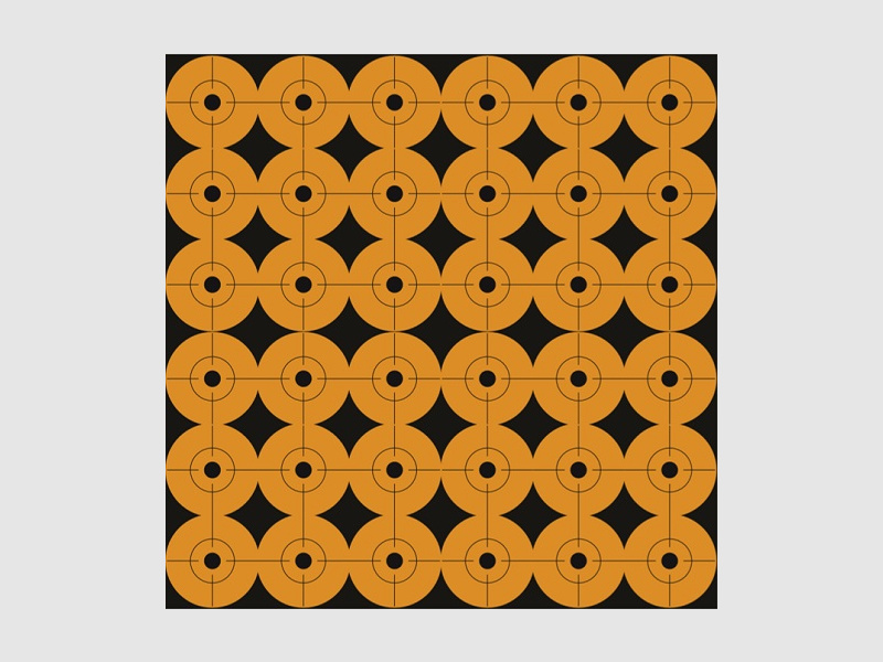 10 Bullseye-doelen oranje 15cm / 2,54cm