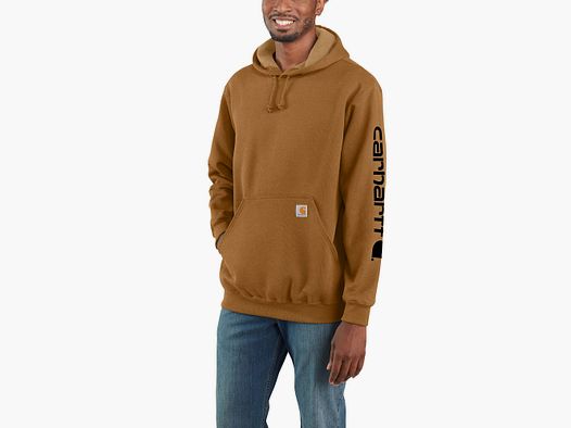 Carhartt Mouwlogo Hoodie Heren Carhartt® Bruin S