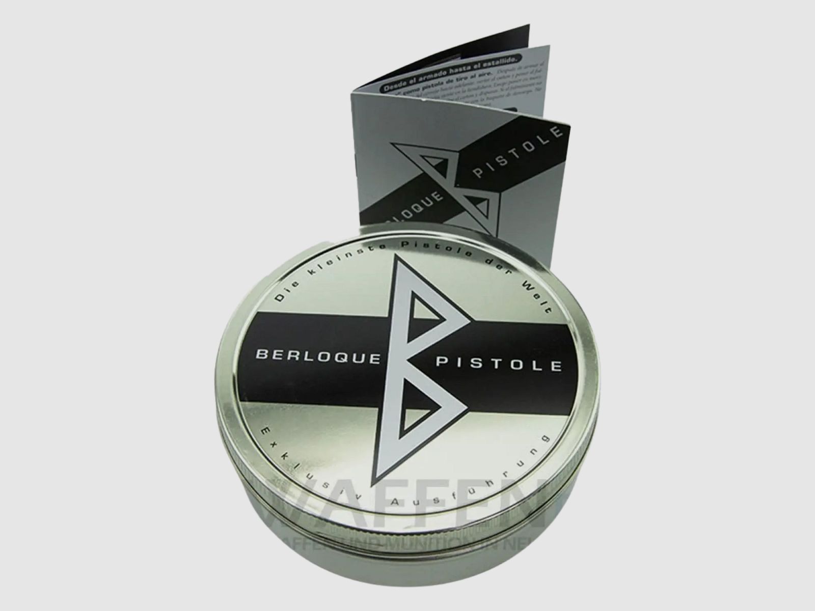 Berloque Schreckschusswaffe 2mm in schöner Geschenkdose
