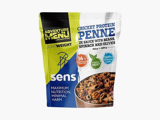 Adventure Menu Adventure Menu & SENS Grillen Protein Penne in Sauce mit Bohnen