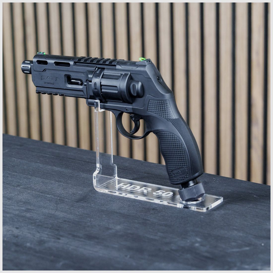 PLEXIGLAS® Wandhalterung / Tischständer für HDR50 | HDP50 | stilvolles Design mit gelasertem Homedefence-Logo