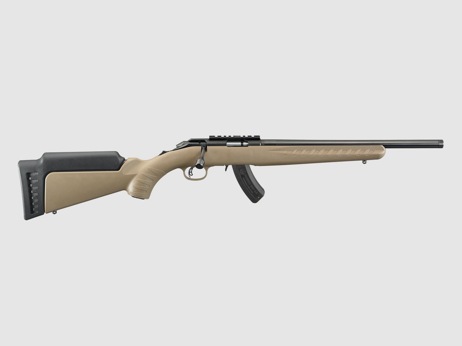 RUGER AMERICAN® RIMFIRE .22 WMR 16"/41CM FLAT DARK EARTH 1/2"-28