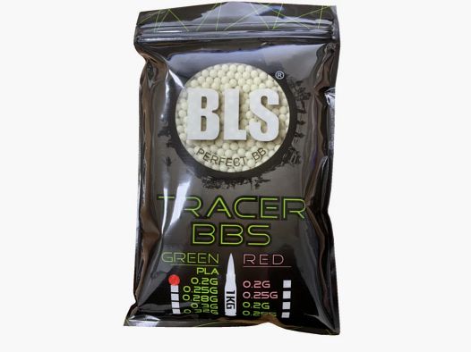 BLS Airsoft Bio Tracer BB`s 0.20g "Glow in the Dark" (5000 Stück) - Leuchtspur Grün