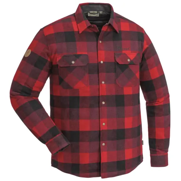 Klassisches Hemd aus Mischwolle Rot/Schwarz Canada 2.0 Pinewood