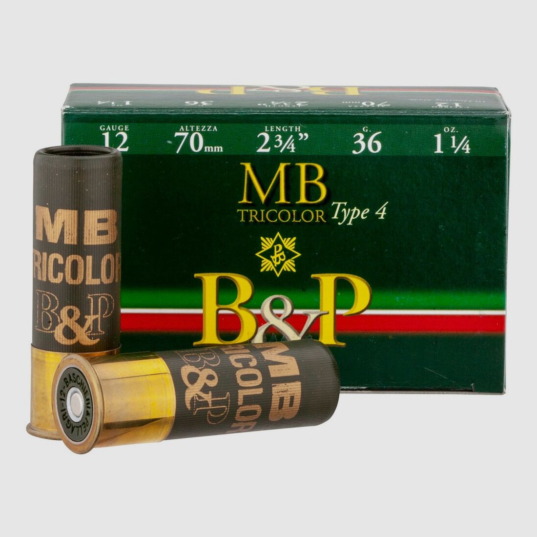 Baschieri & Pellagri 12/70 Tricolor 3.5mm 36g, imagen 1 de 2