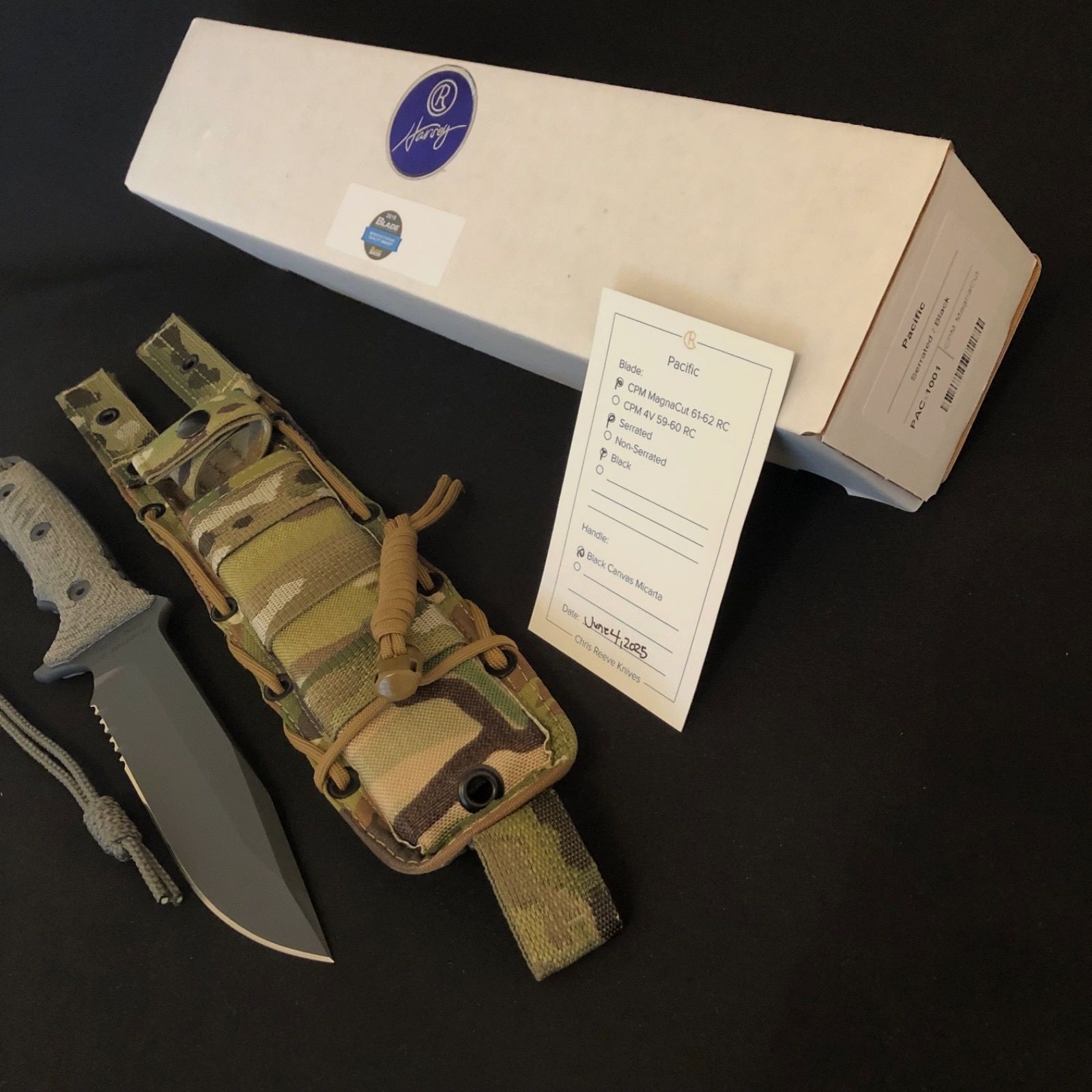 Chris Reeve Knives Pacific Serrated Black/Camo CPM Magna Cut