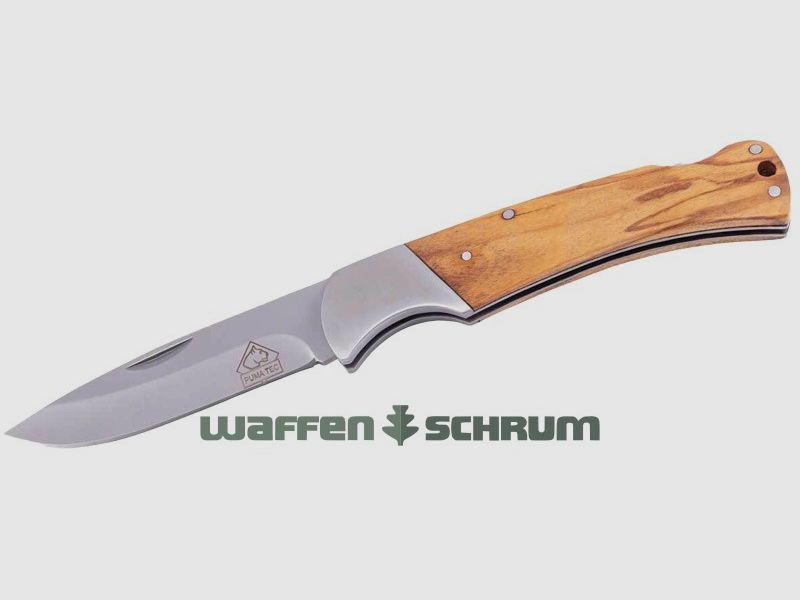 PUMA TEC Jagd-Taschenmesser Olivenholz AISI 420 Stahl, rostfrei